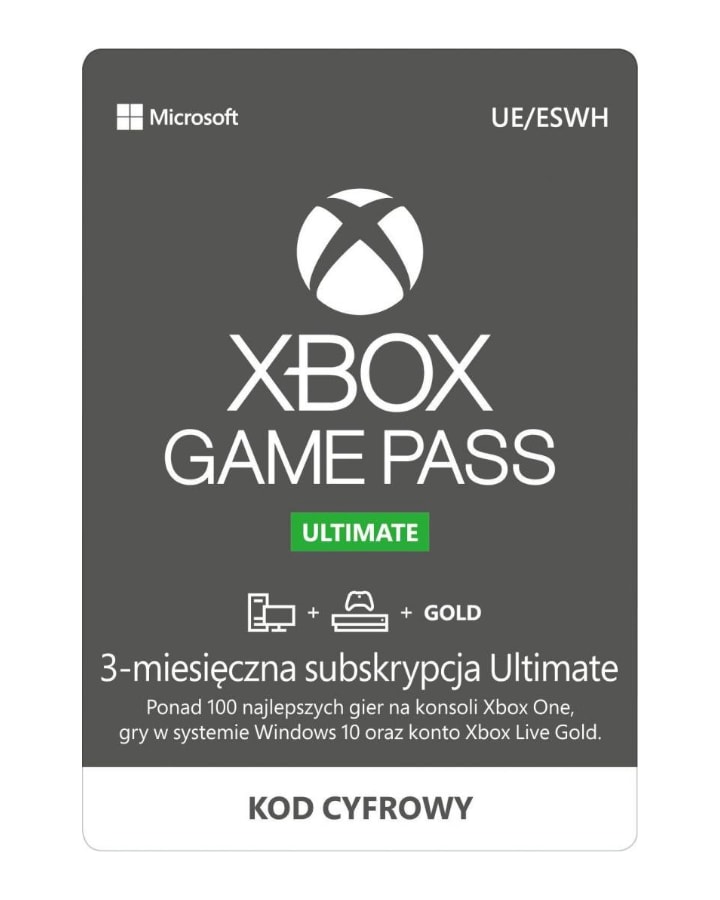 3 miesiące subskrypcji Xbox Game Pass Ultimate