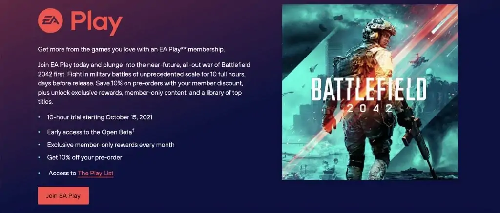 Battlefield 2042 w EA Play