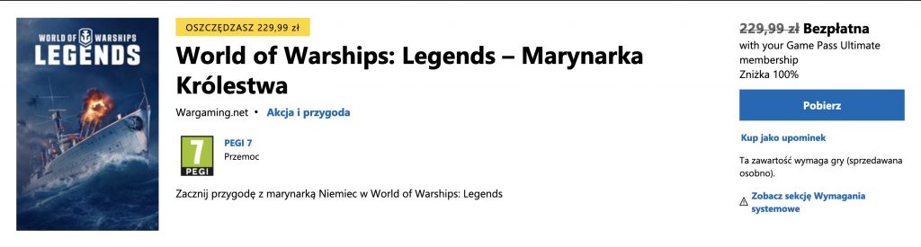 Microsoft Store World of Warships: Legends - Marynarka Królestwa