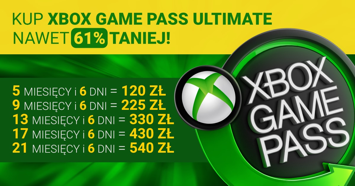 Sposoby na tani Xbox Game Pass Ultimate – kup subskrypcję do 61% taniej!