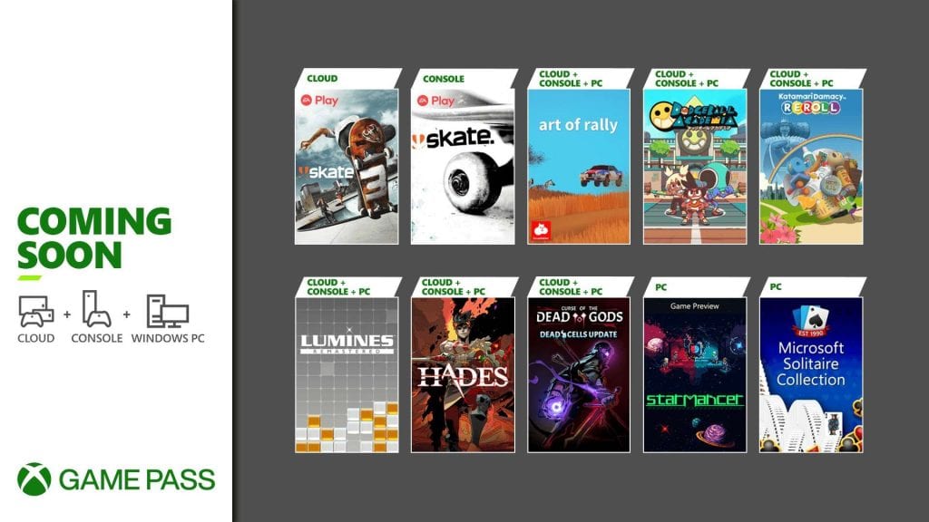 Xbox Game Pass sierpień 2021 pierwsza połowa gier