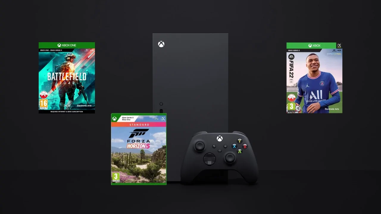 Xbox Series X + Battlefield 2042 + FIFA 22 + Forza Horizon 5