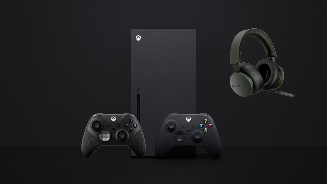 Xbox Series X + dodatkowy kontroler Xbox Elite Series 2 + słuchawki bezprzewodowe Microsoft Xbox Series Stereo Headset