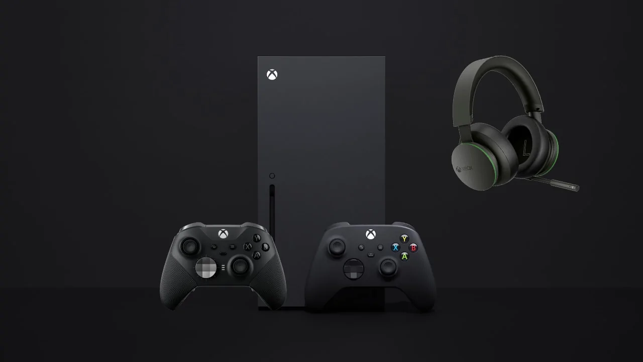 Xbox Series X + dodatkowy kontroler Xbox Elite Series 2 + słuchawki bezprzewodowe Microsoft Xbox Series Stereo Headset