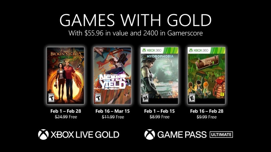 Games with Gold luty 2022 gry