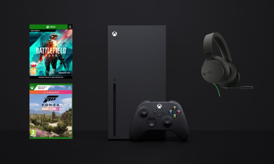 Xbox Series X + Microsoft Xbox Series Stereo Headset (przewodowe) + Forza Horizon 5 + Battlefield 2042