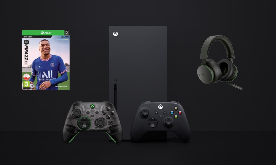 Xbox Series X + słuchawki Xbox Series Stereo Headset (przewodowe) + dodatkowy kontroler 20th Anniversary Edition + FIFA 22