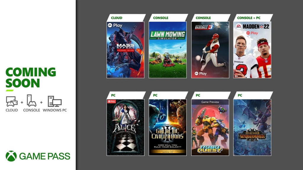 Xbox Game Pass druga połowego lutego 2022 oficjalna lista gier