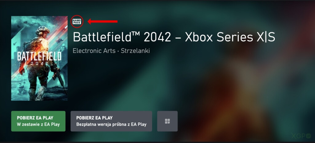 Xbox Game Pass Battlefield 2042 plakietka