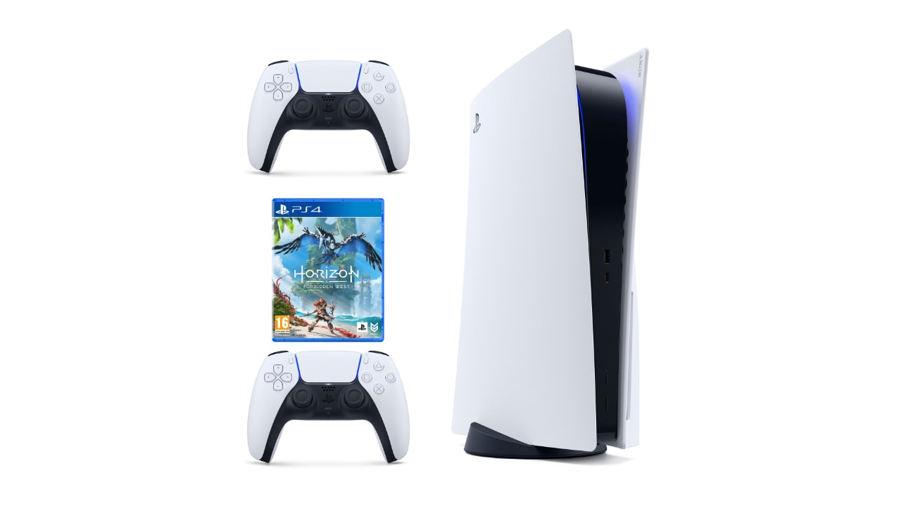 PlayStation 5 + Horizon Forbidden West + dodatkowy pad
