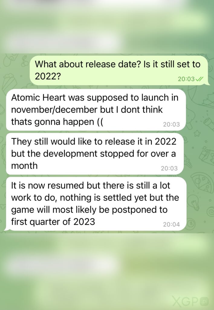 Atomic Heart premiera opóźniona przeciek