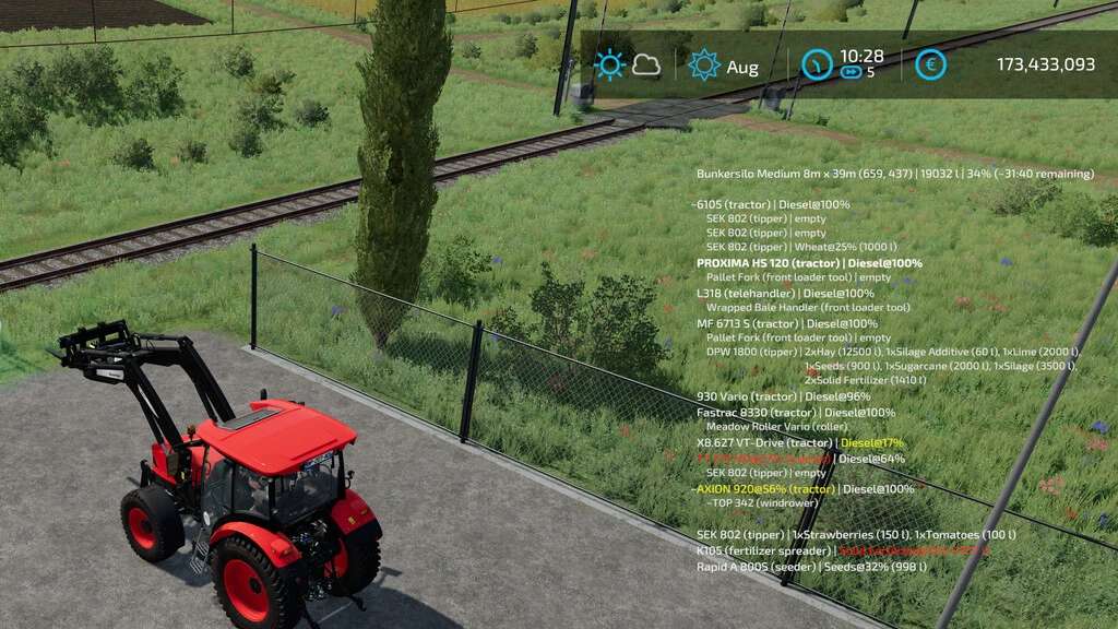 Farming Simulator 22 Vehicle Monitor mod