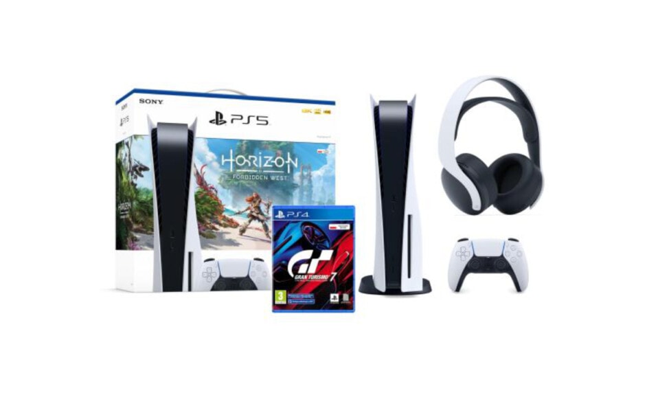 PlayStation 5 + Horizon Forbidden West + Gran Turismo 7 + PULSE 3D