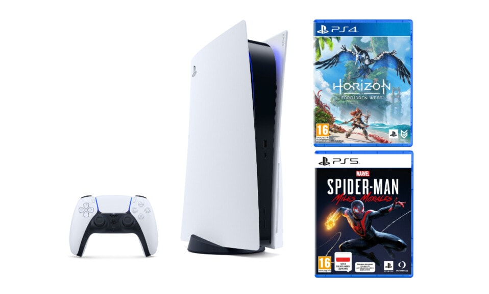 PlayStation 5 + Horizon: Forbidden West + Marvel’s Spider-Man: Miles Morales