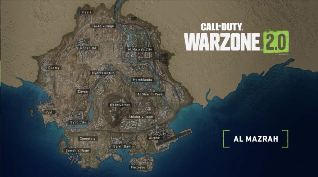 Mapa Al Mazrah Call of Duty Warzone 2.0