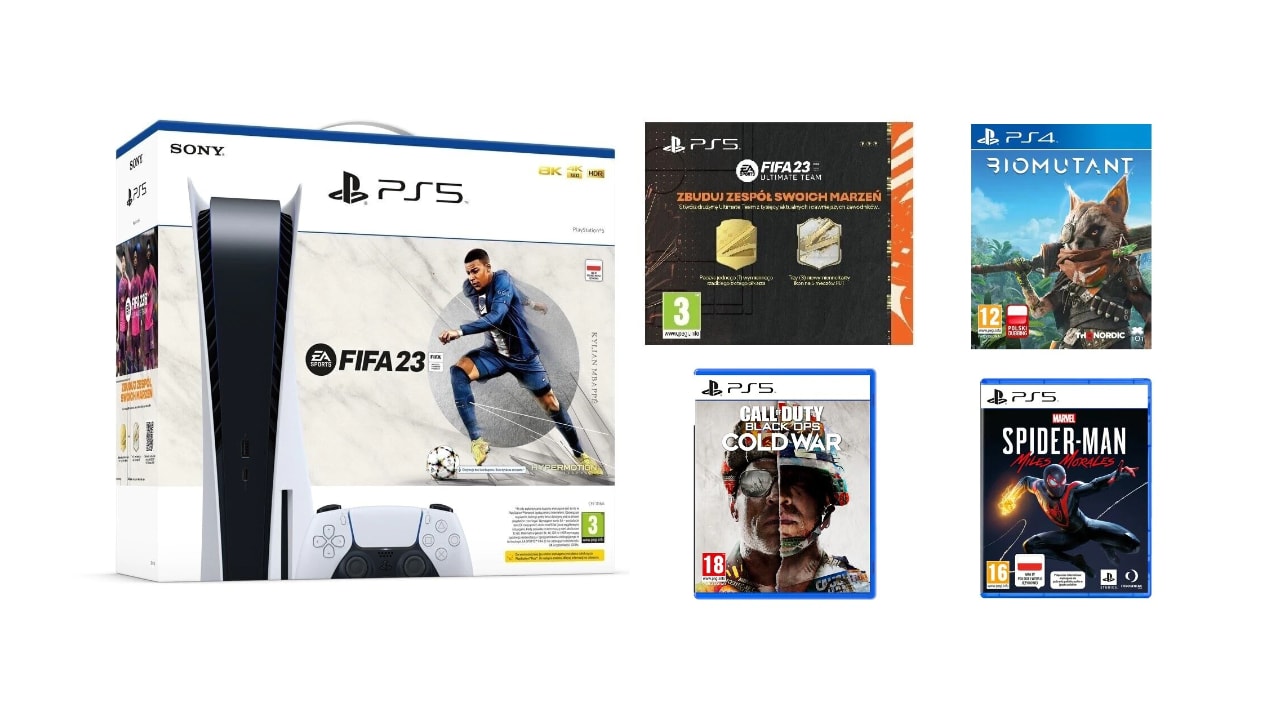 PlayStation 5 + FIFA 23 + FIFA 23 Ultimate Team + Marvel’s Spider-Man: Miles Morales + Biomutant + Call of Duty: Black Ops Cold War