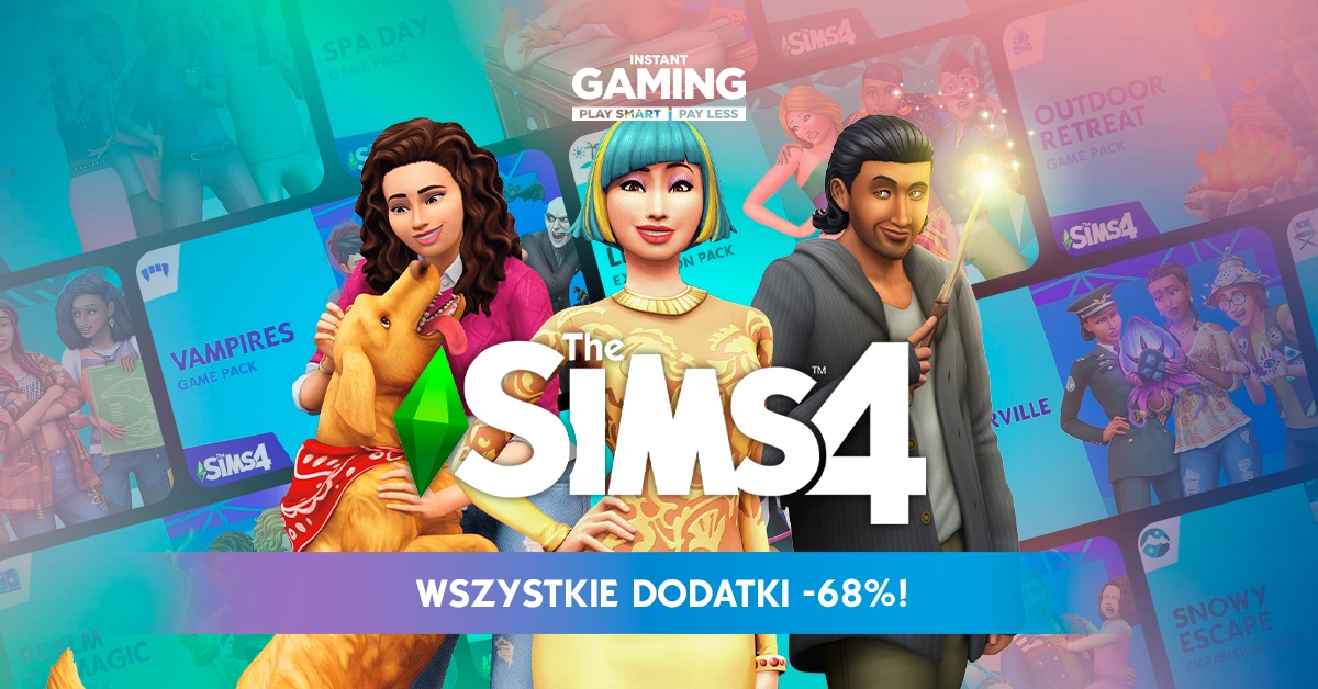 Dodatki do The Sims 4 dostępne do 68% taniej! Odbierz podstawkę za darmo i  kup DLC w świetnych cenach