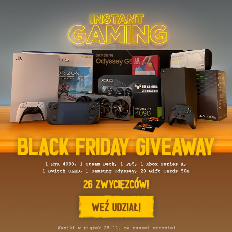 Instant Gaming Black Friday 2022 giveaway