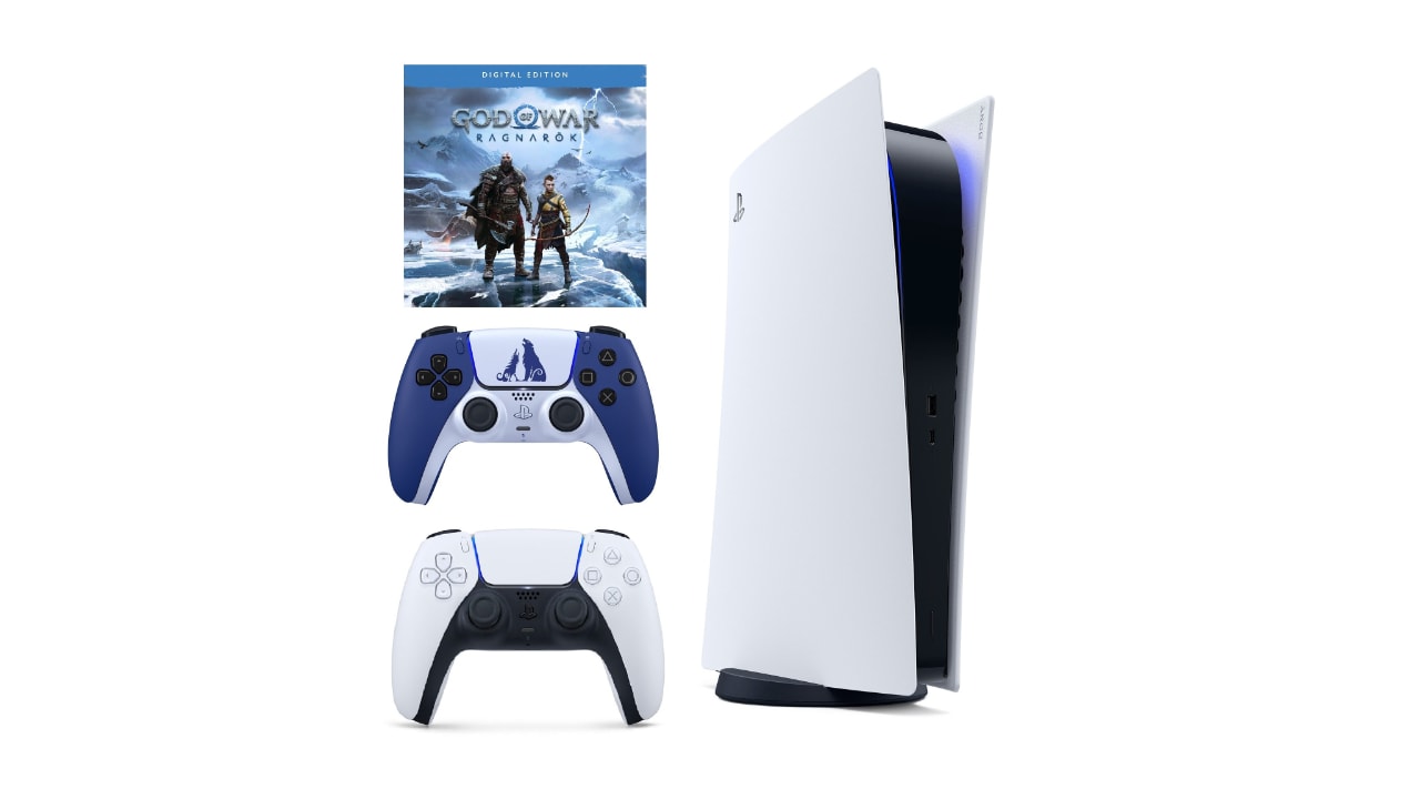 PlayStation 5 Digital + God of War Ragnarok + limitowany pad God of War Ragnarok Edition