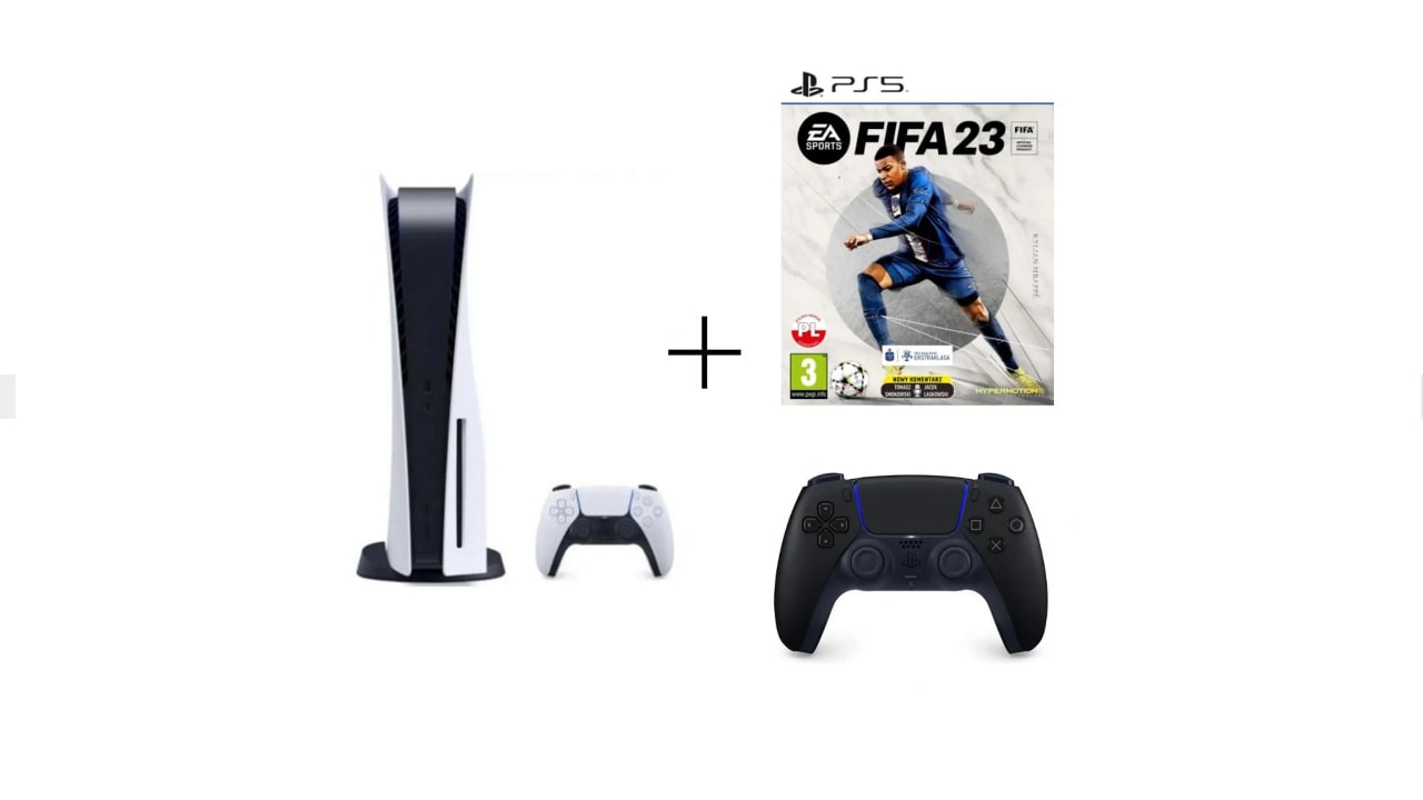 PlayStation 5 + FIFA 23 + DualSense