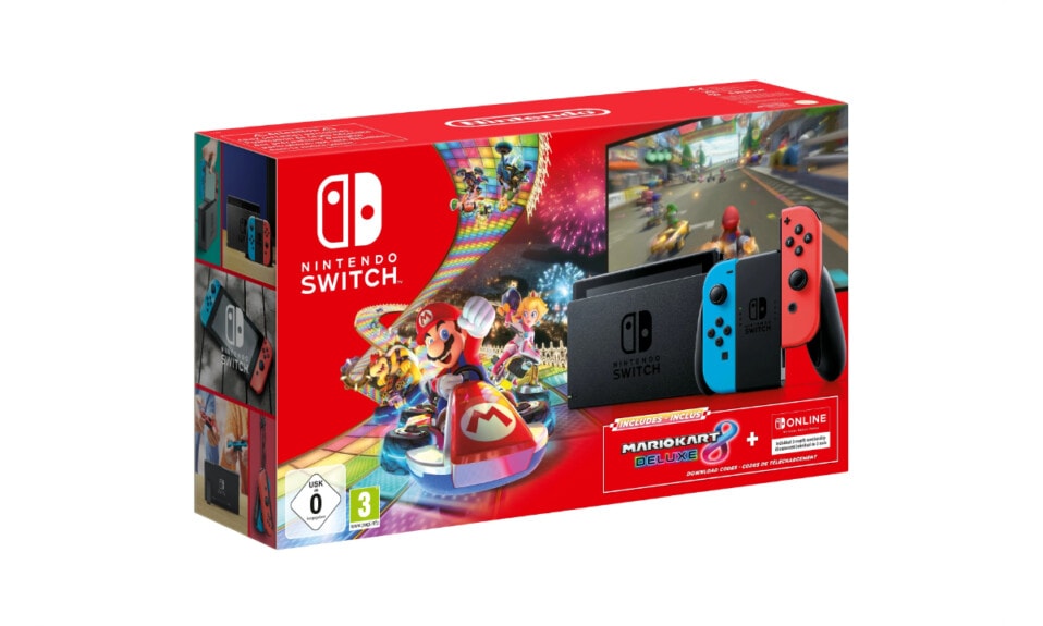 Nintendo Switch V2 + Mario Kart 8 Deluxe + Nintendo Switch Online (3 miesiące)