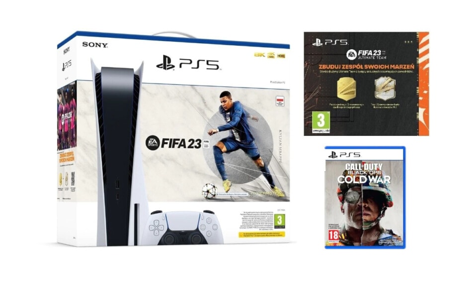 PlayStation 5 + FIFA 23 + Ultimate Team + Call of Duty Black Ops Cold War
