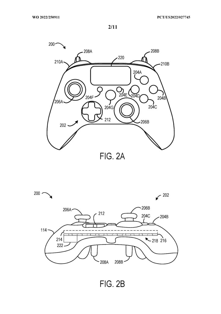 Xbox kontroler wniosek patentowy Microsoft