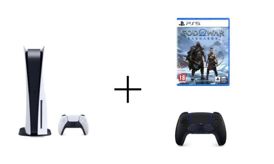 PlayStation 5 + God of War Ragnarok + dodatkowy pad