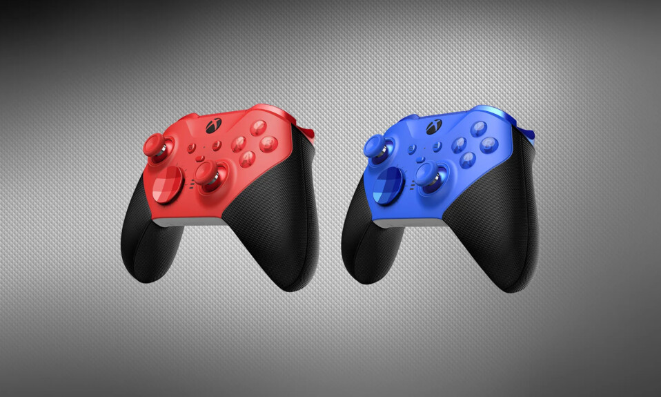 Xbox Elite Series 2 Core - czerwona oraz niebieska wersja kolorystyczna