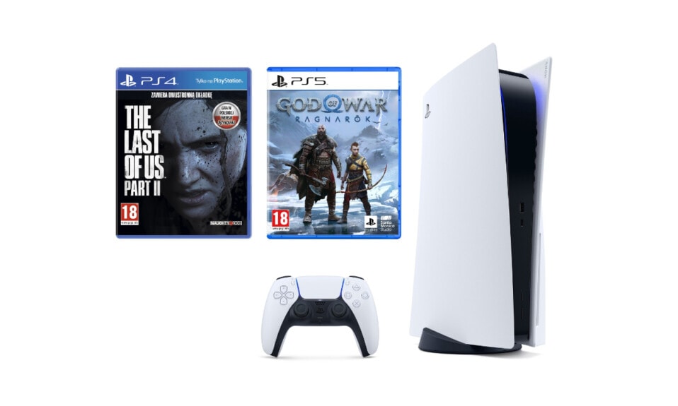 PlayStation 5 + God of War Ragnarok + The Last of Us Part II