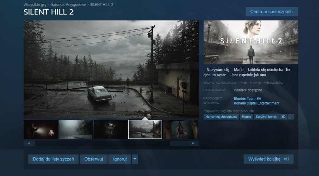 Silent Hill 2 Remake Steam