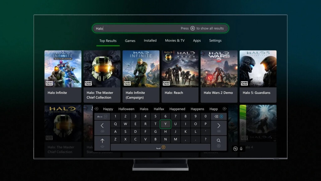 Wyszukiwarka w konsoli Xbox