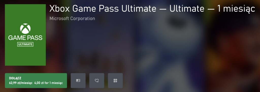 1 miesiąc Xbox Game Pass Ultimate za 4 zł