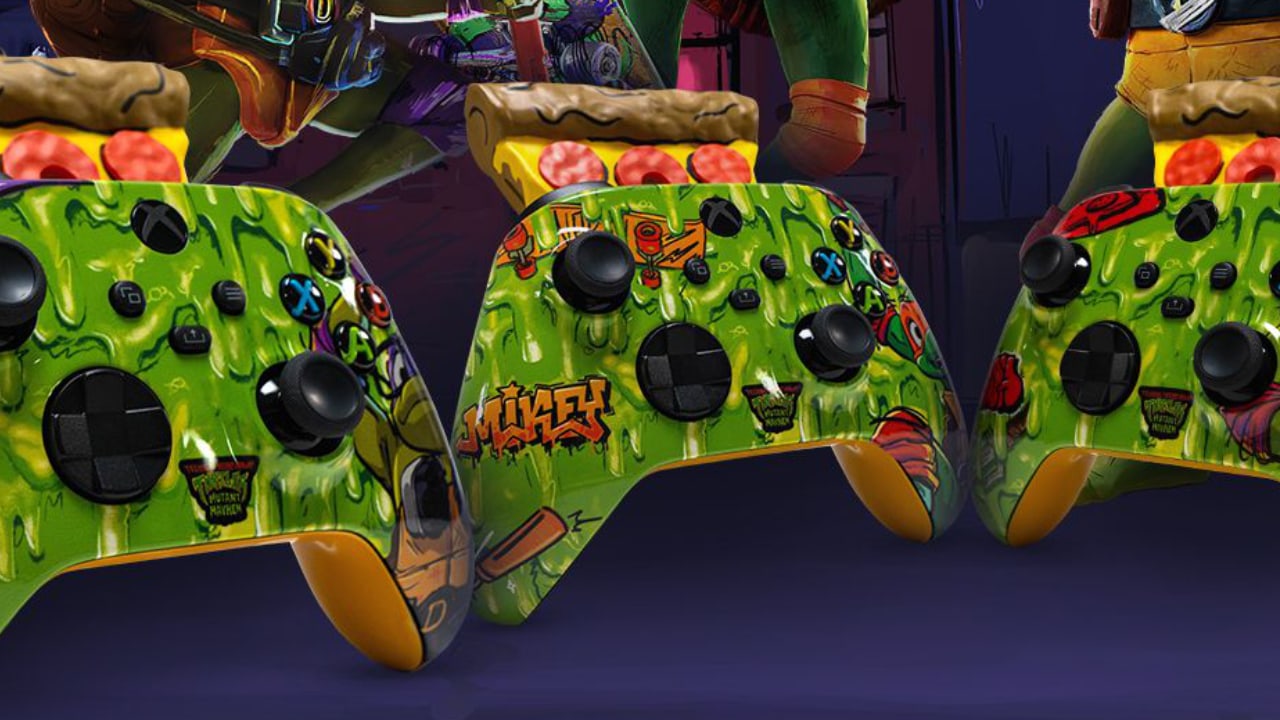 Xbox żółwie ninja kontrolery pizza