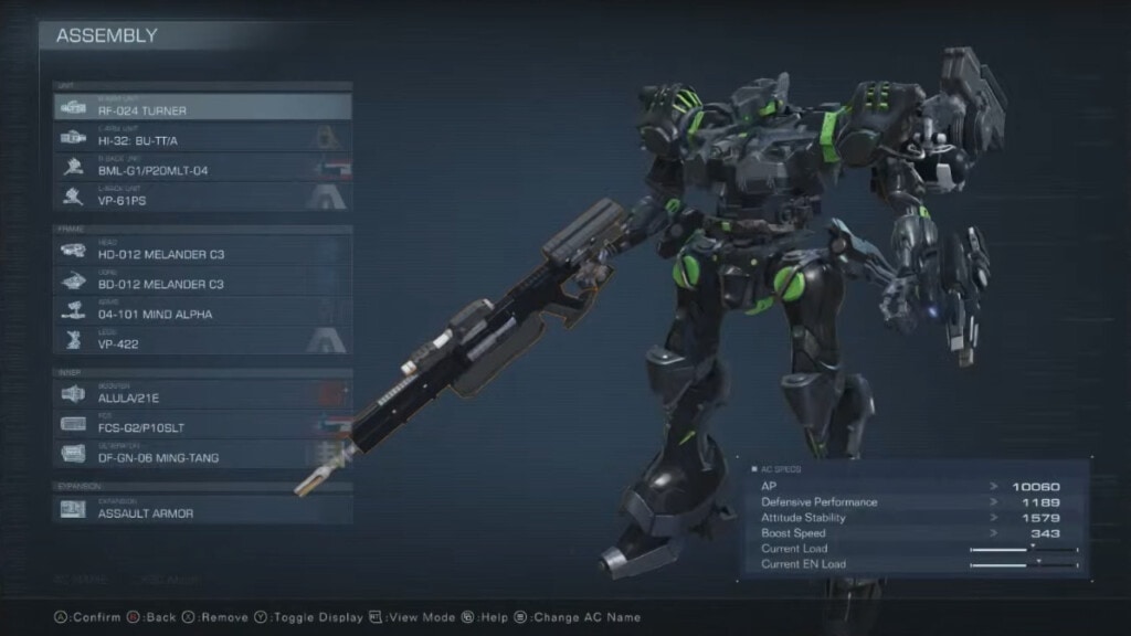 Armored Core 6 personalizacja mecha