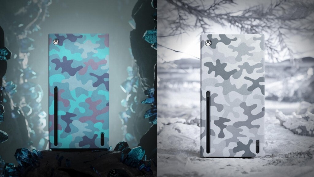 Osłony na Xboxa Series X - warianty Arctic Camo i Mineral Camo