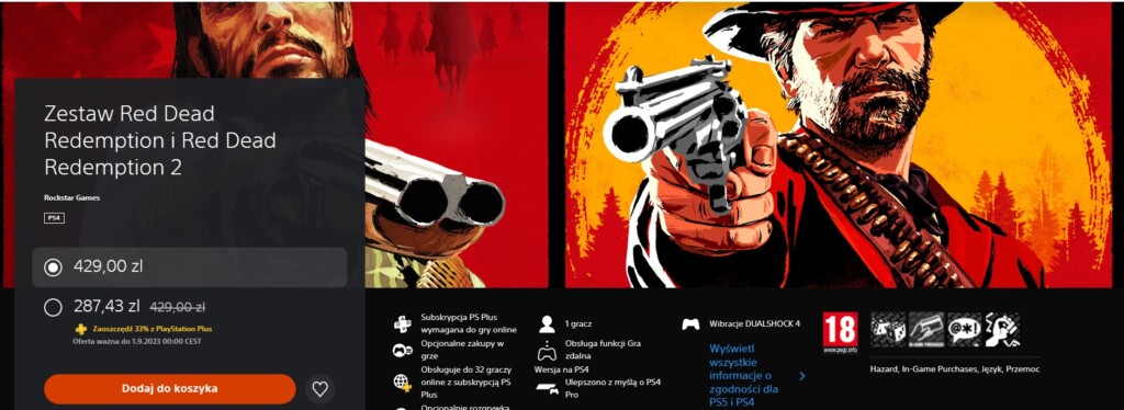 Pakiet Red Dead Redemption PS Store