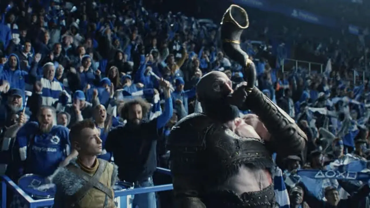 PlayStation reklama Liga Mistrzów Kratos