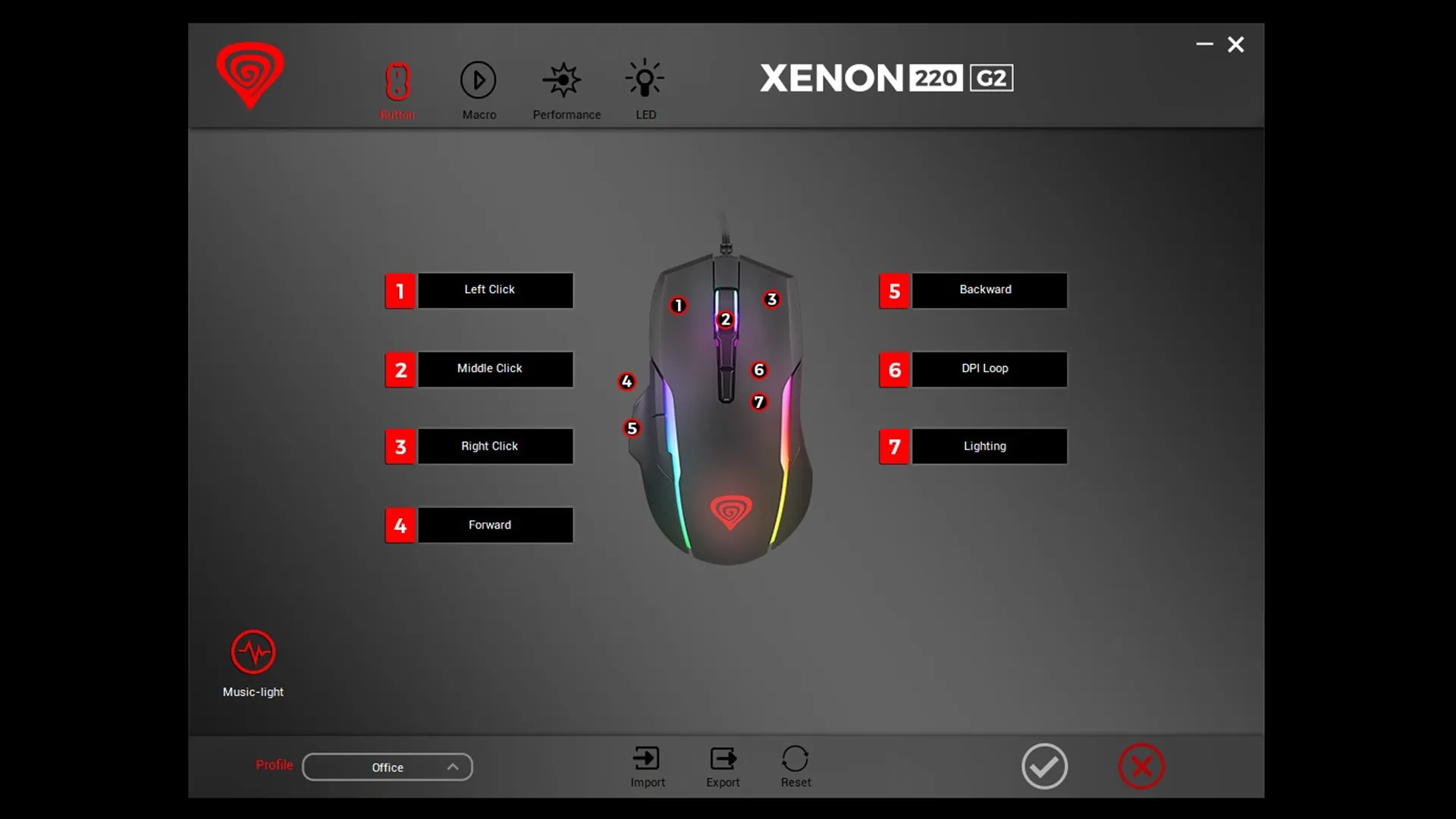 Program konfiguracyjny Genesis Xenon 220 G2