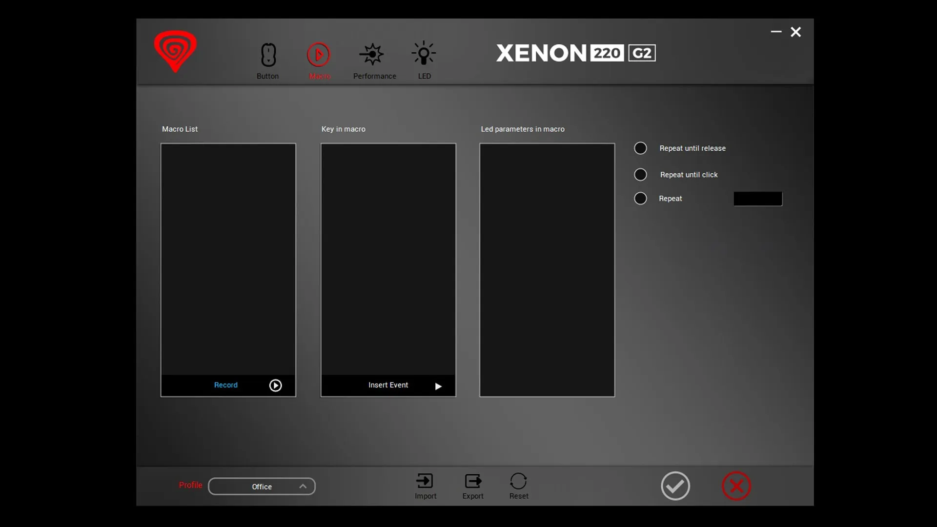 Program konfiguracyjny Genesis Xenon 220 G2