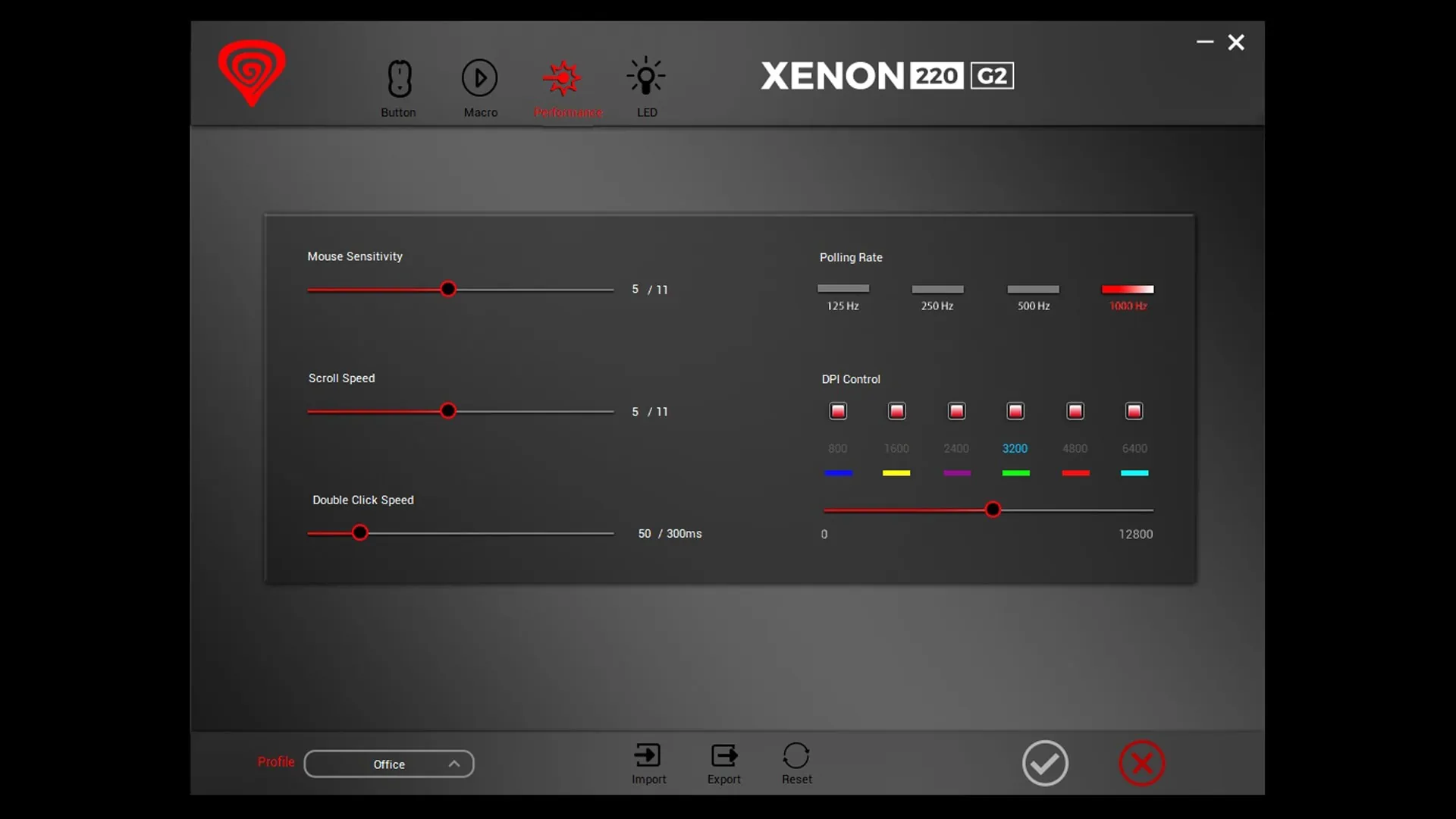 Program konfiguracyjny Genesis Xenon 220 G2