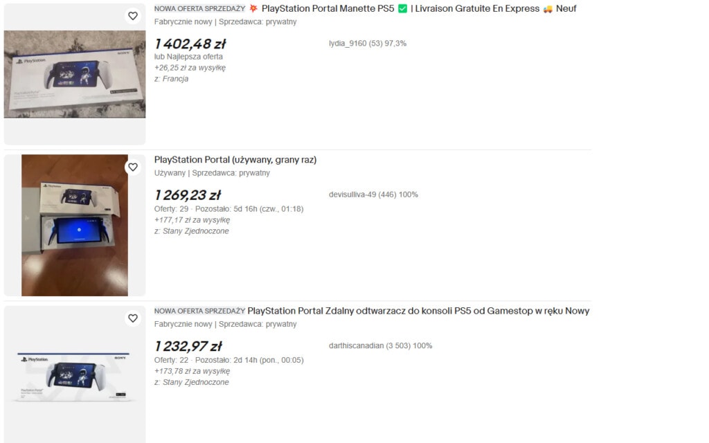 PlayStation Portal oferty ebay