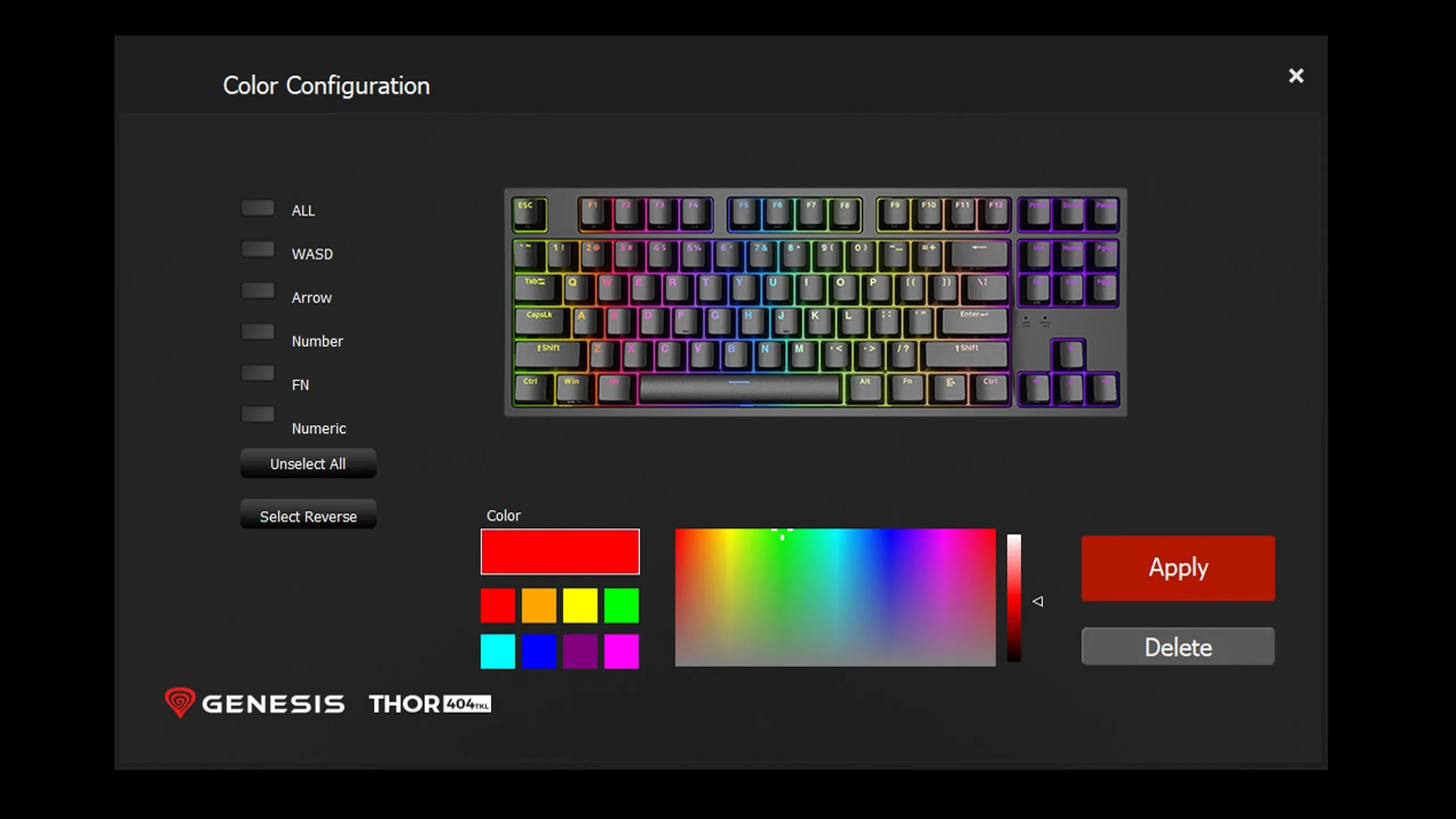 Genesis Thor 404 TKL software