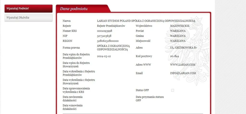 Larian Stuios Poland sp. z.o.o