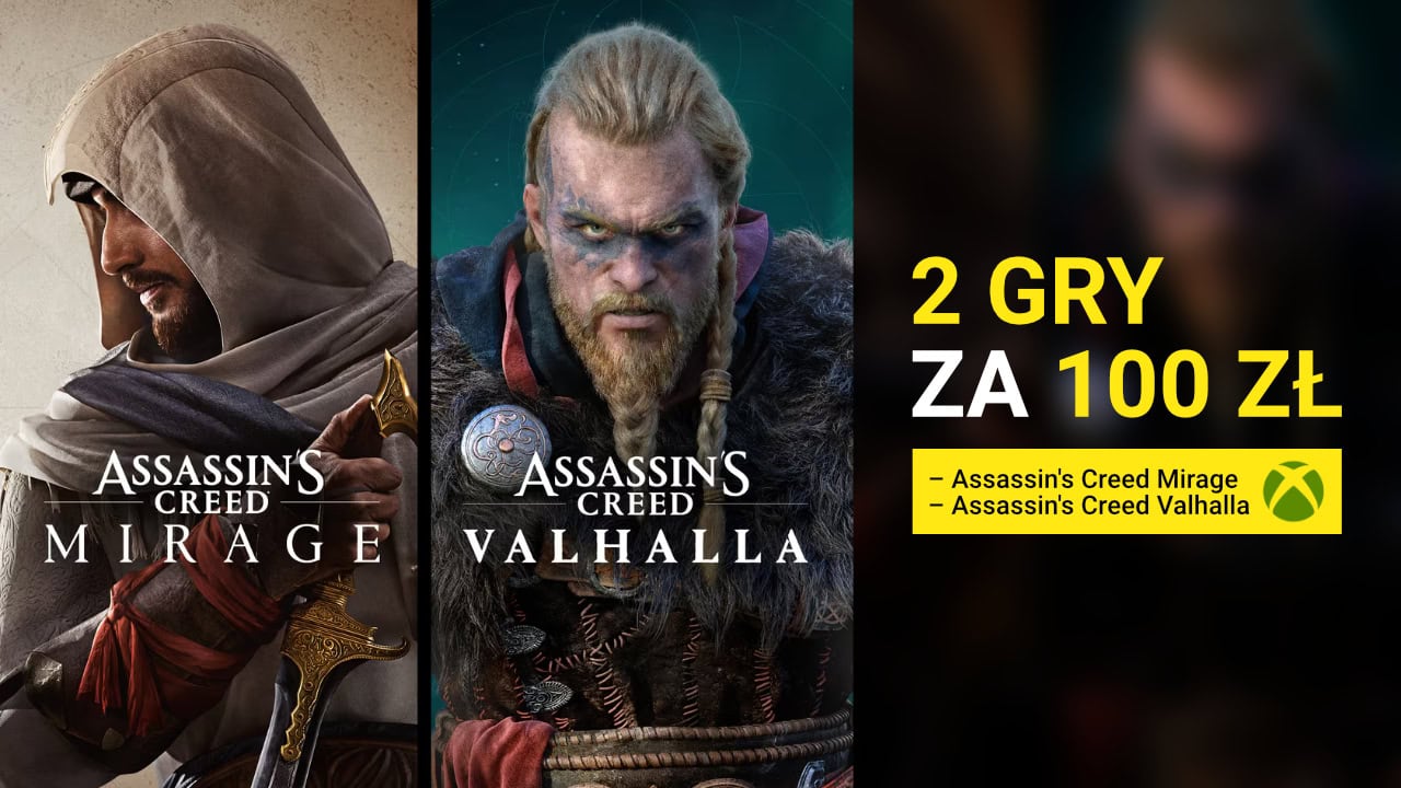 OKAZJA ROKU?! Pakiet Assassin’s Creed Mirage & Valhalla na Xboxy dostępny za 100 zł (aż 370 zł taniej!)