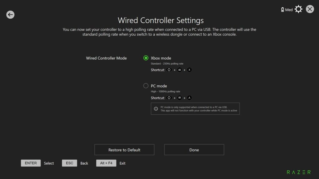 Razer Controller Setup