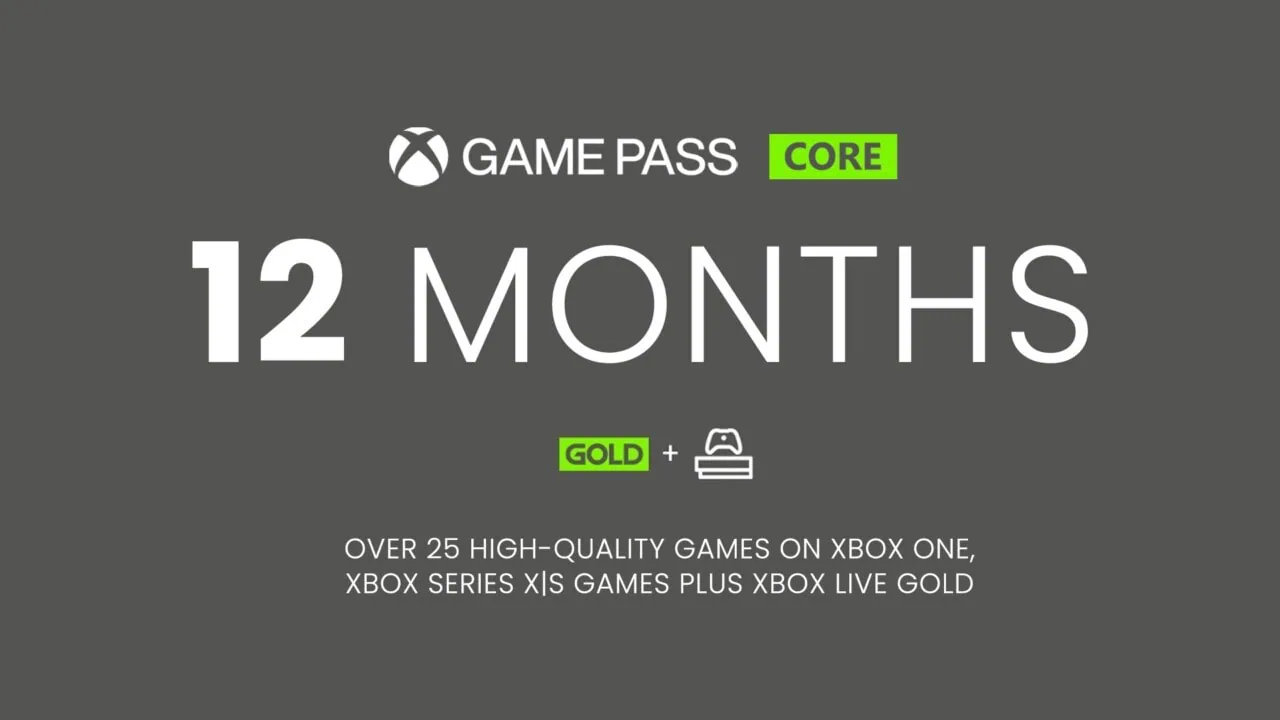 MEGA OKAZJA: 12 miesięcy Xbox Game Pass Core za jedyne 89 zł! Możliwa konwersja na 7 msc XGPU