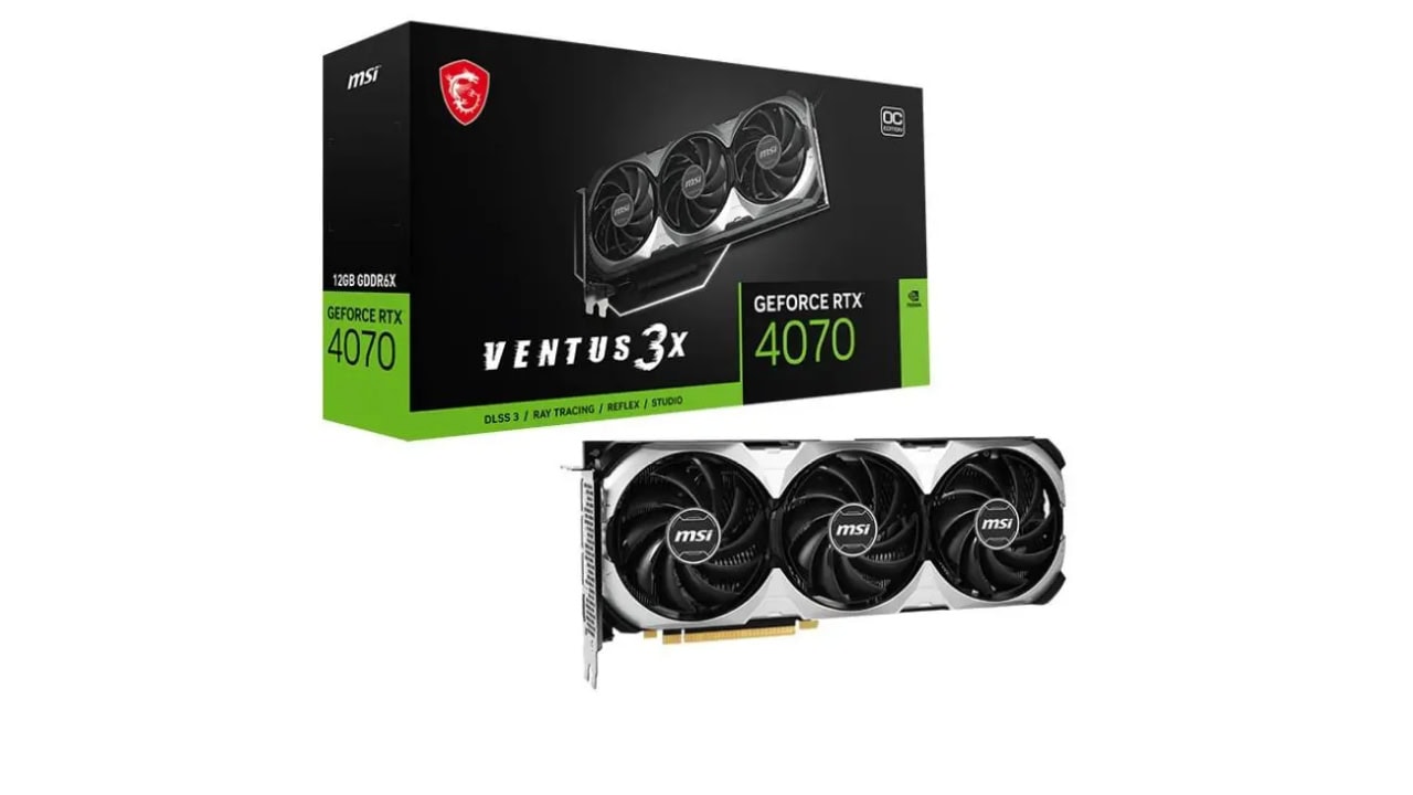 MSI GeForce RTX 4070 VENTUS 3X E OC 12GB