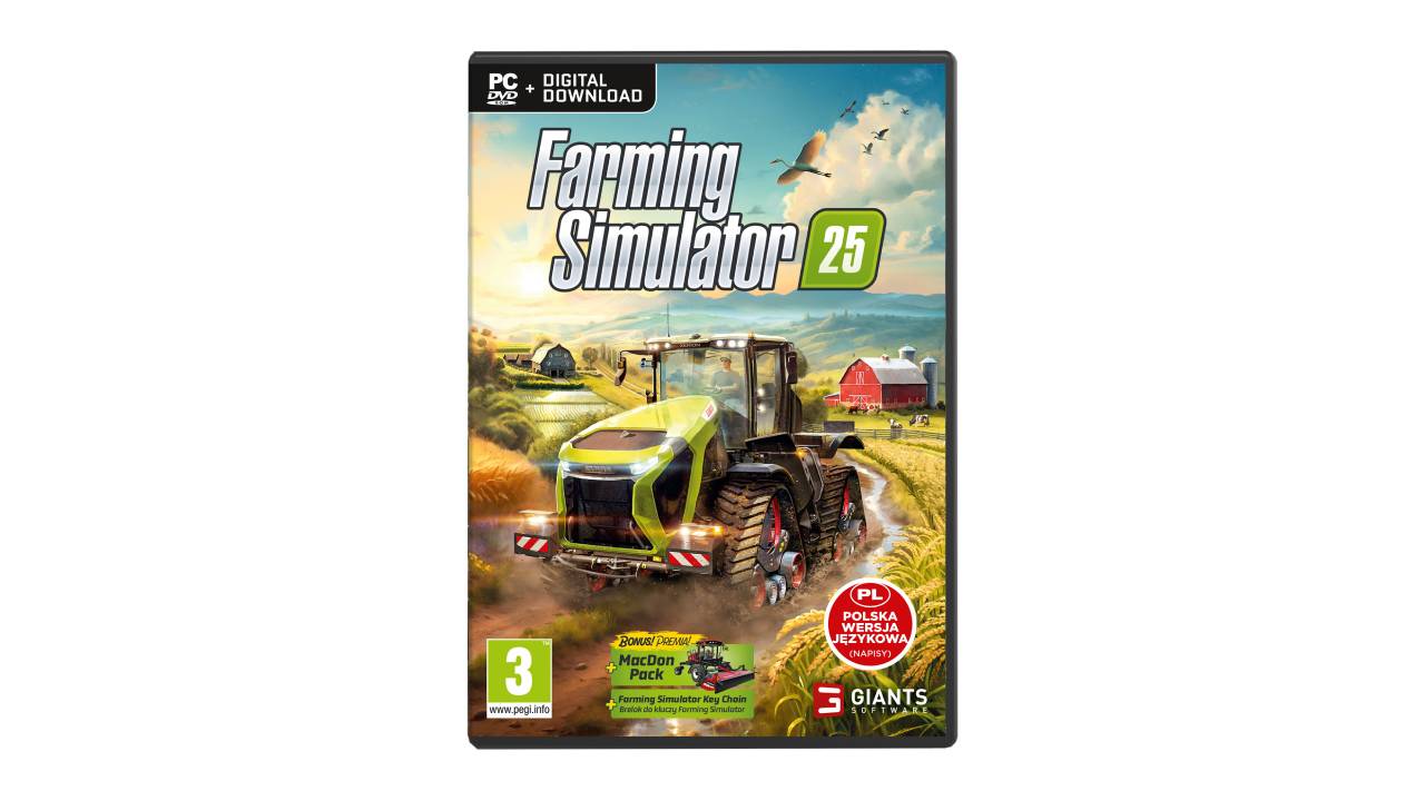 Farming Simulator 25 na PC w wersji pudełkowej w promocji za 99,99 zł (taniej o 40 zł)