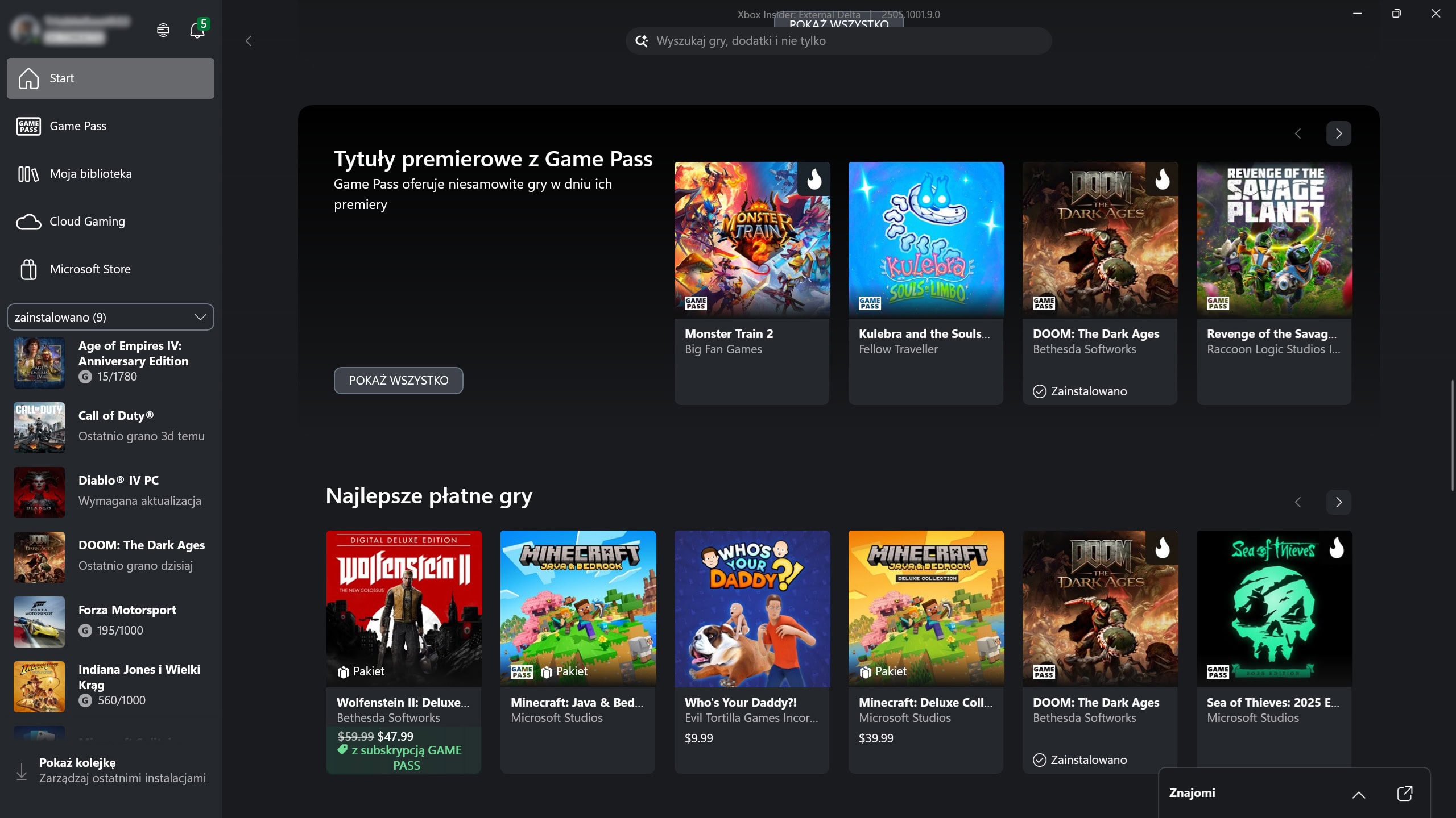 Aplikacja Xbox